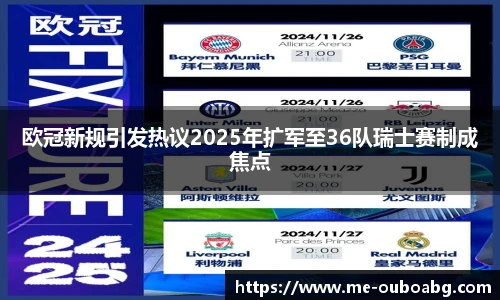 欧冠新规引发热议2025年扩军至36队瑞士赛制成焦点